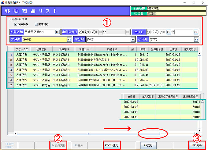 移動商品リスト