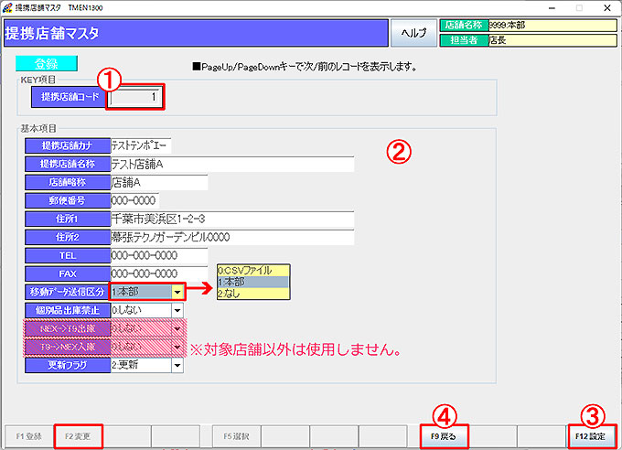 提携店舗マスタ
