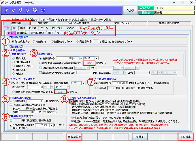 アマゾン価格設定