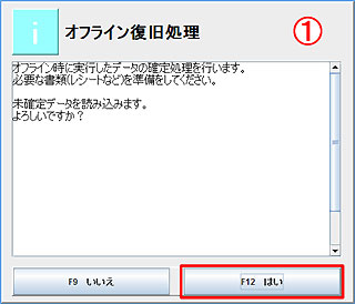 オフライン復旧処理
