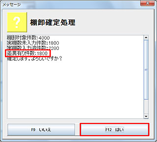 警告メッセージ