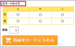 ECサイト画面表示