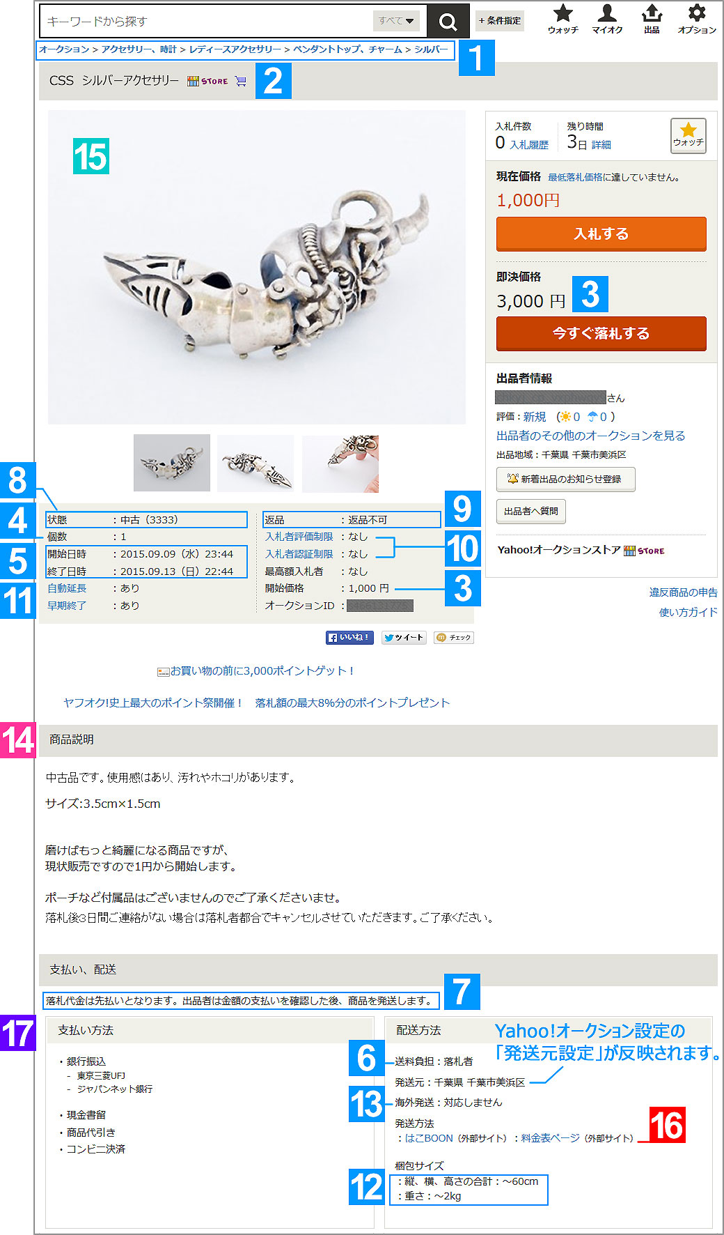 通販画面の表示領域